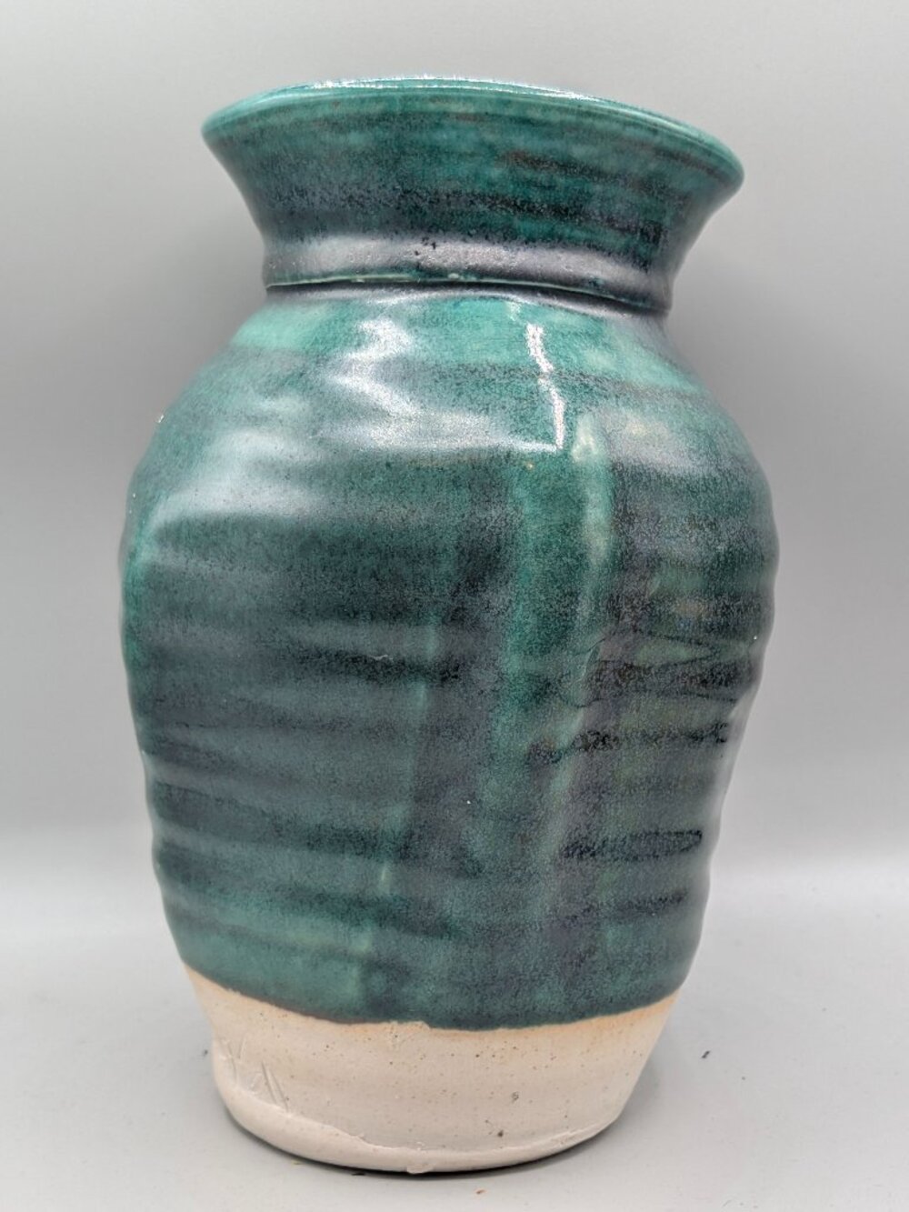 Vintage Modernist Ceramic Vase, Signed, 8"